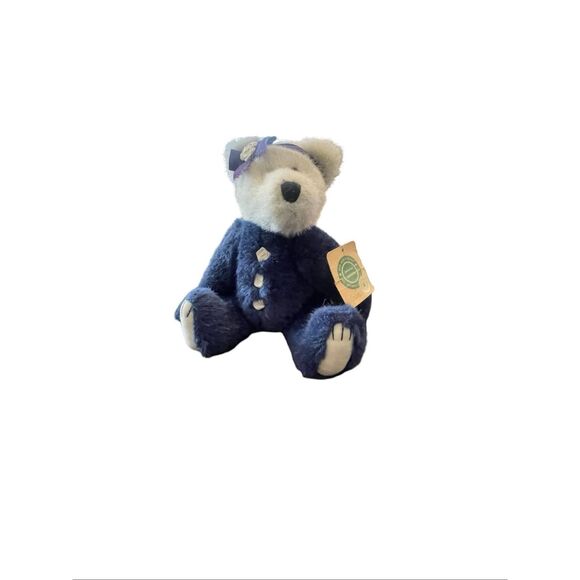 New Boyds Bears Blue and Ivory Guinella Teddy Bear Plush Stuffed Animal 12" - Picture 6 of 11